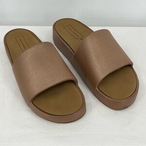 YELLOWBOX SIZE 10 Brown Women's Slide Platform Sandals